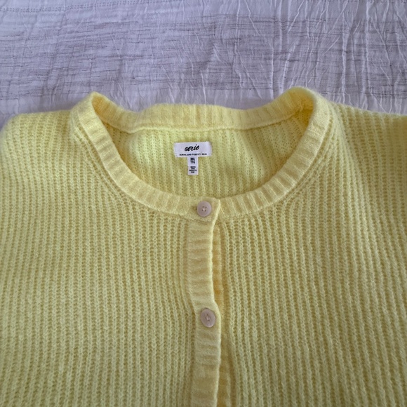 aerie Unreal Short Sleeve Cardigan Sweater - Picture 5 of 6